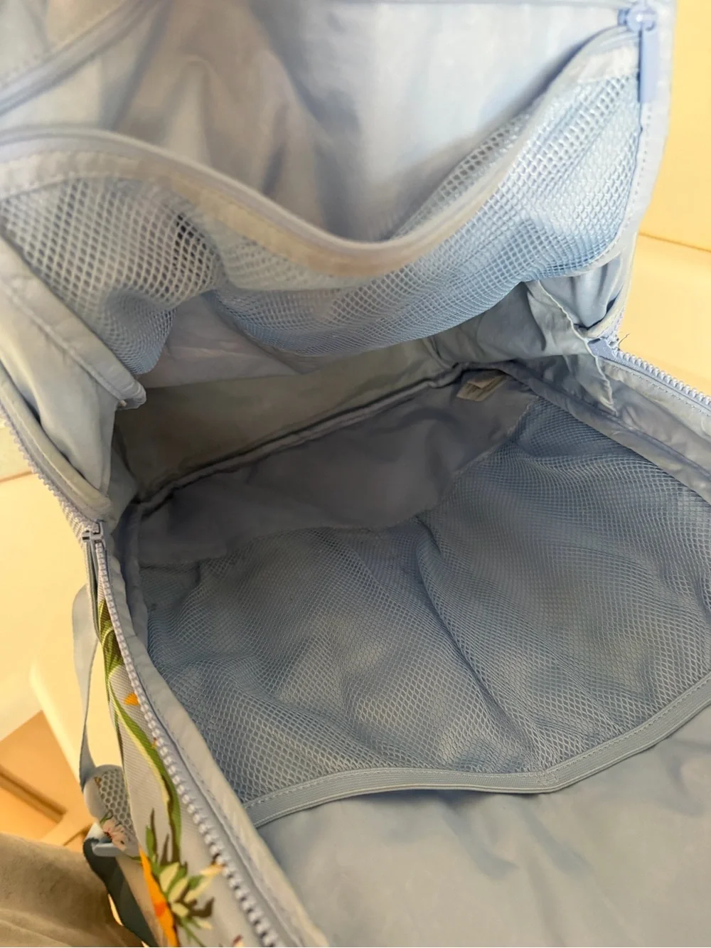 Vera Bradley Sunflower Print Light Blue Backpack